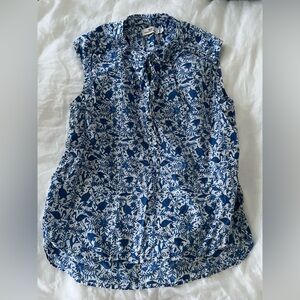 Blue Vineyard Vines Blouse, Size Medium